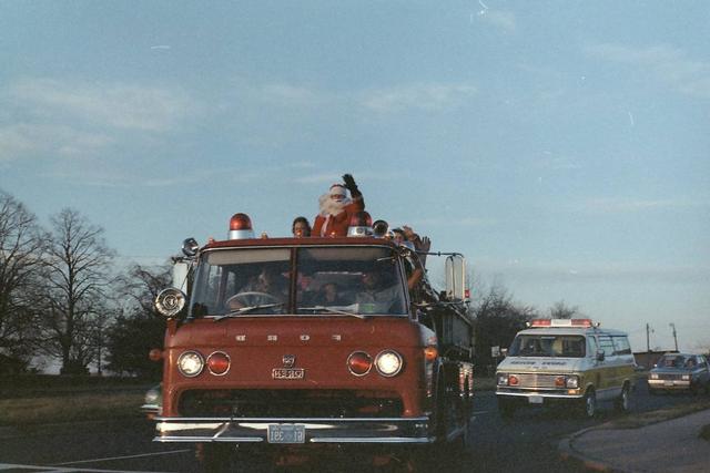 Santa on old Engine 11